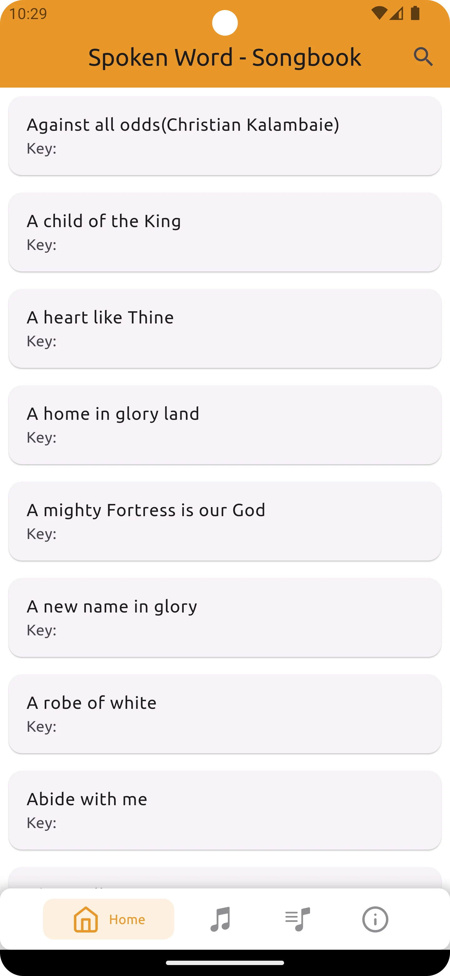 Spoken Word Ministry Song Book screenshot